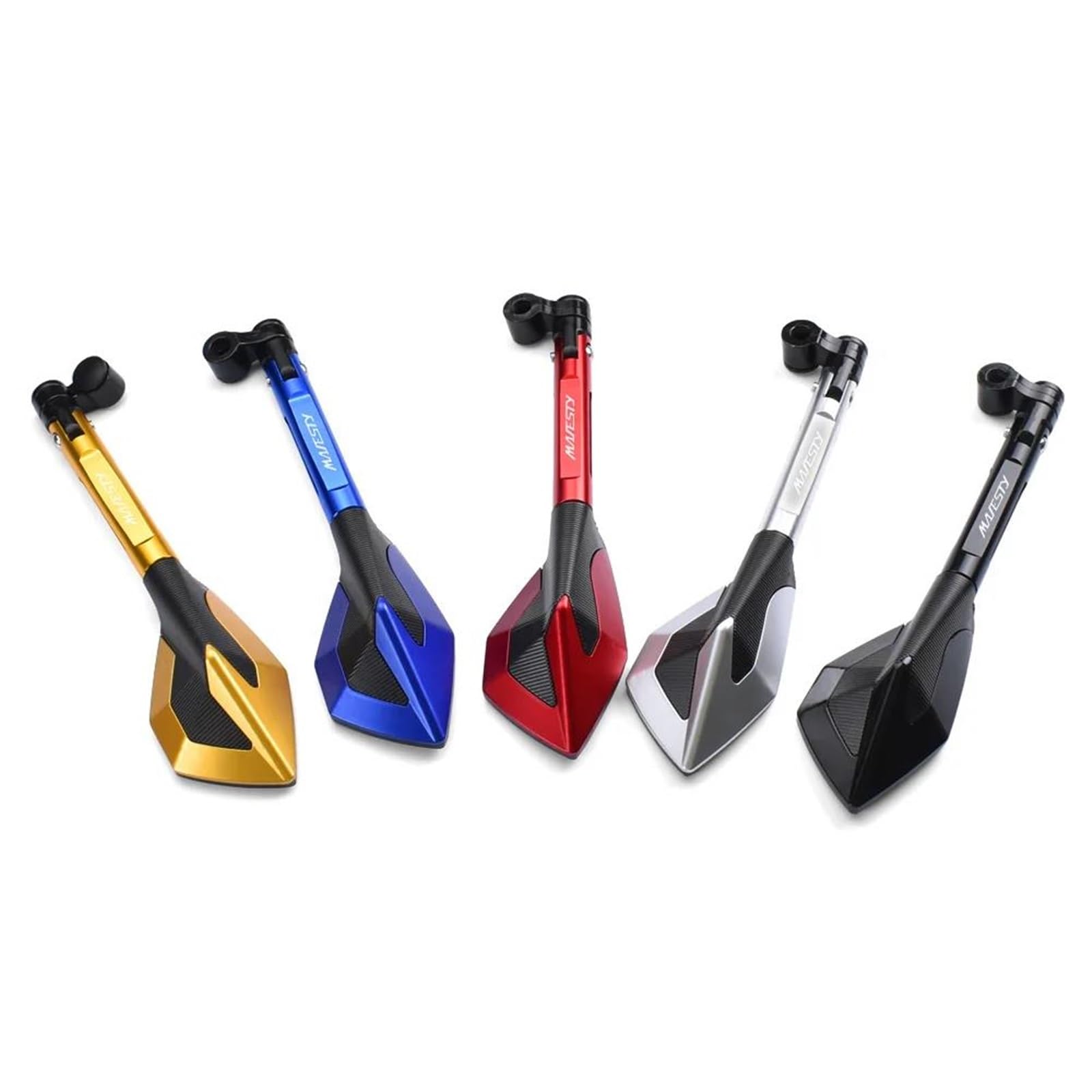 Retrovisores Antideslumbrantes Ojo Halcón Azulado Manillar Motocicleta,Accesorios Para YAMAHA Majesty 125 250 400 Yp400(Black)