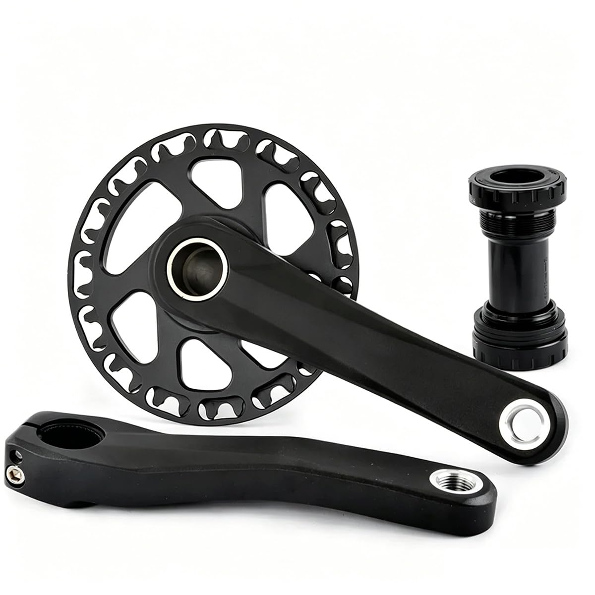 Guarnitura pieghevole in lega di alluminio per mountain bike integrata, set di pedivelle per mountain bike, montaggio diretto, adatto per 7-12 velocità con BB68