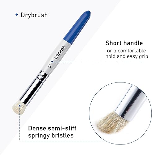 Miniatura 5 de Falling in Art Juego de 5 brochas de secado profesionales, pincel seco para detalles, pinceles de pintura en miniatura para modelado, adecuado para