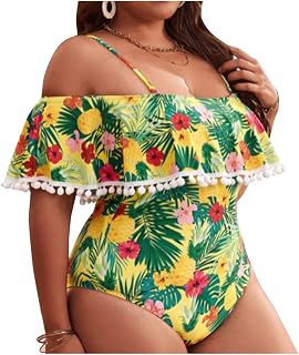 Qiribati Roupas de banho femininas com controle de barriga para traje de natação plus size estampa floral maiô