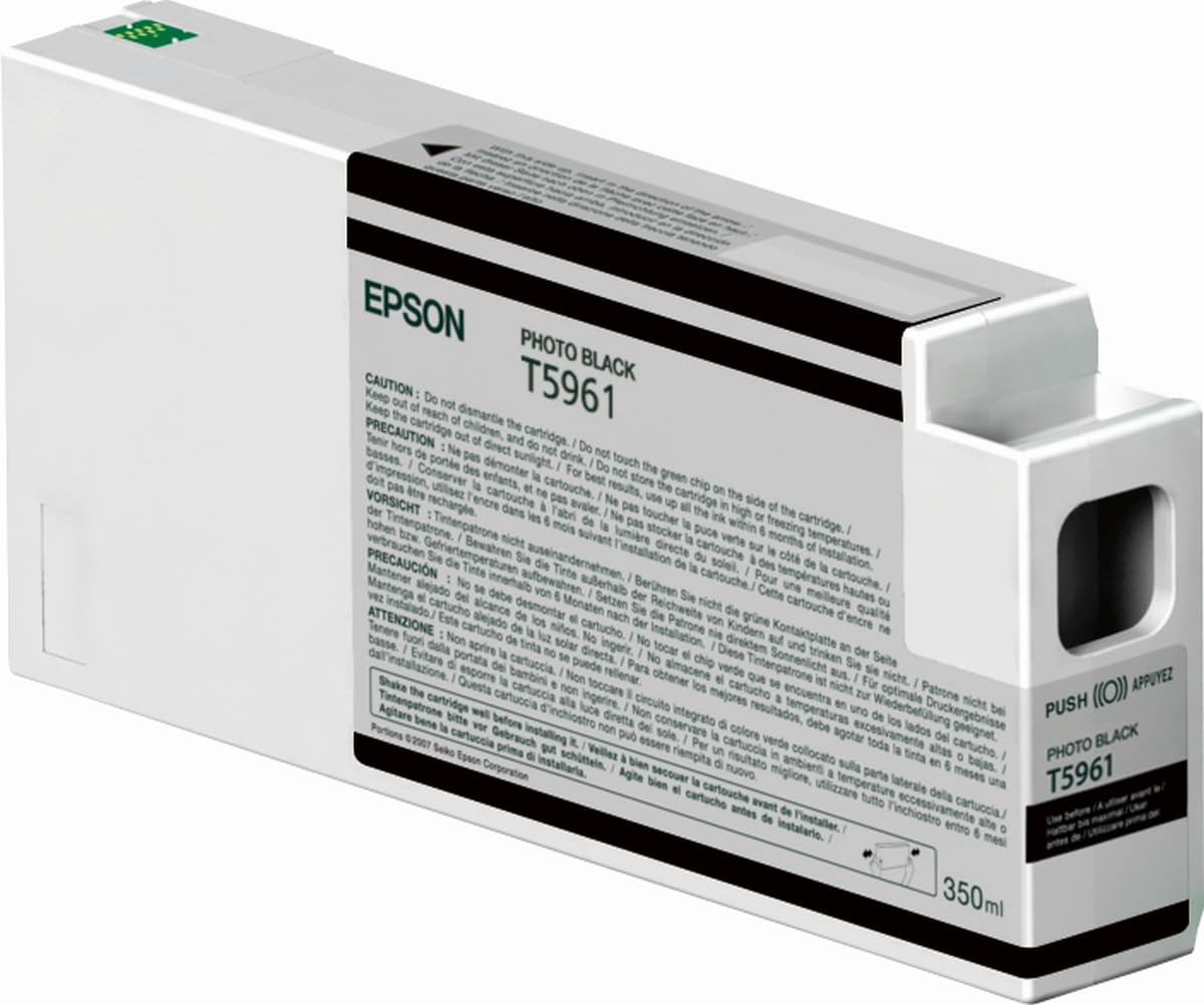 Epson T5961 C13T596100 - Cartouche d'encre d'origine - Noir photo (Photo Black) pour Stylus Pro - 350ml Amazon Dash Replenishment est prêt