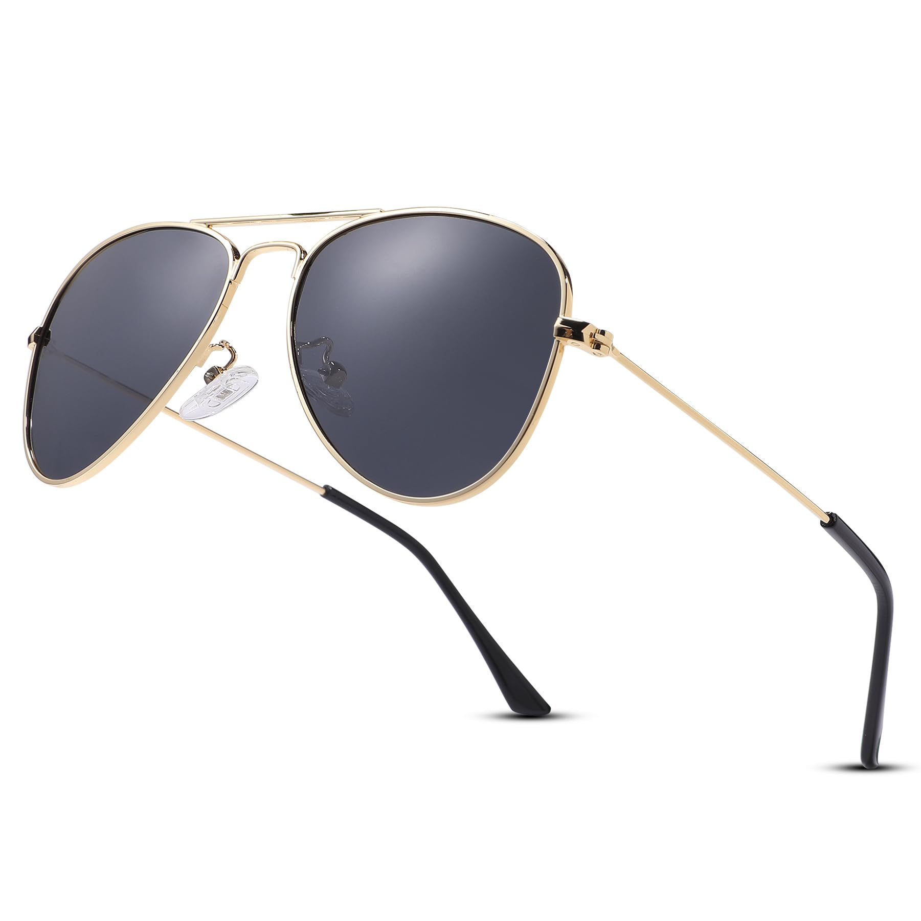 Kinder Pilotenbrille Sonnenbrillen Polarisierte Fliegerbrille Coole Verspiegelt mit UV400 Schutz für Jungen MäDchen Teenage