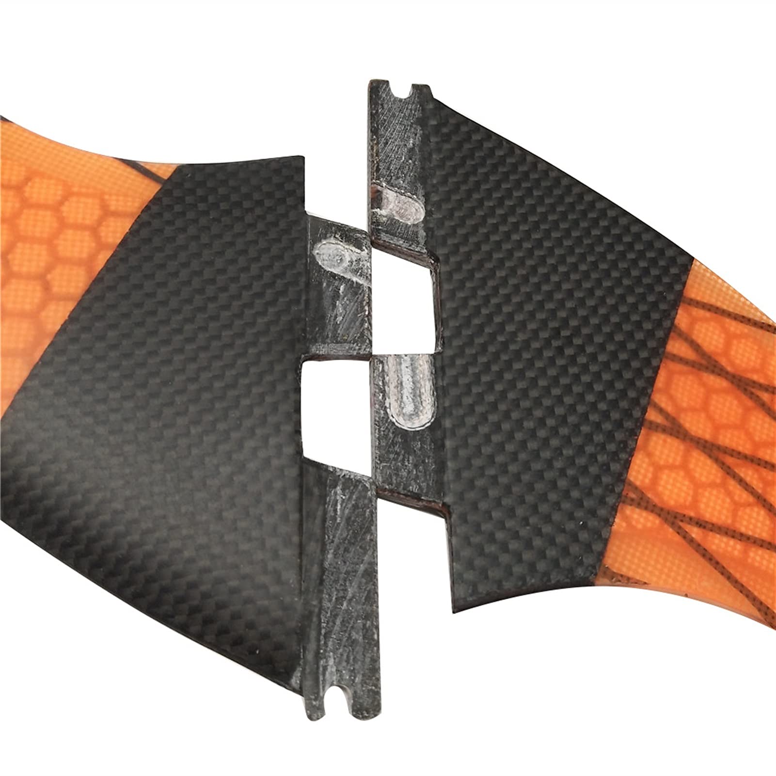 Honeycomb Carbon Fiber Surfboard Fin K2.1 Surf Rudder Cinco piezas de surf Tabla de surf Rudder Reemplazo de Paddle Accessories,Alta velocidad(Oranje)