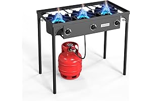 ROVSUN 3 Burner Propane Camp Stove - 225K BTU