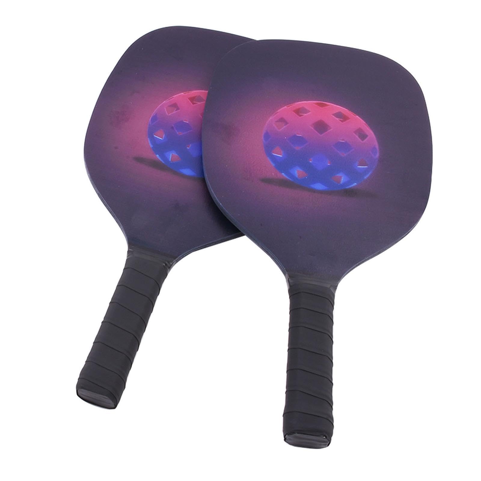 Set di Racchette da Pickleball, Racchette in Legno, 4 Palline, Racchetta da Interno, Racchetta da Pickleball Leggera e, Include, da, 4 Palline, da Interno