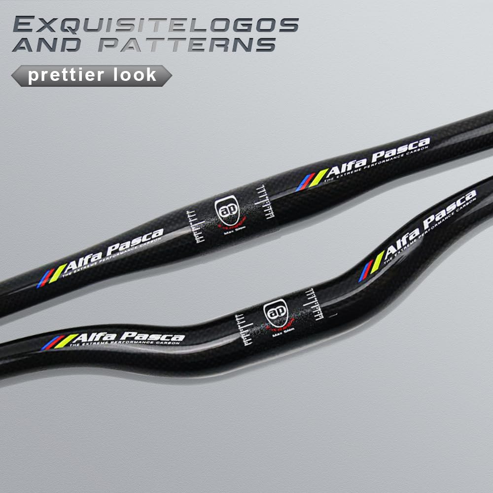Alfa Pasca cintre relevé vtt 1-1/4"guidon velo cintre downhill vtt cintre carbone cintre vtt 31,8mm