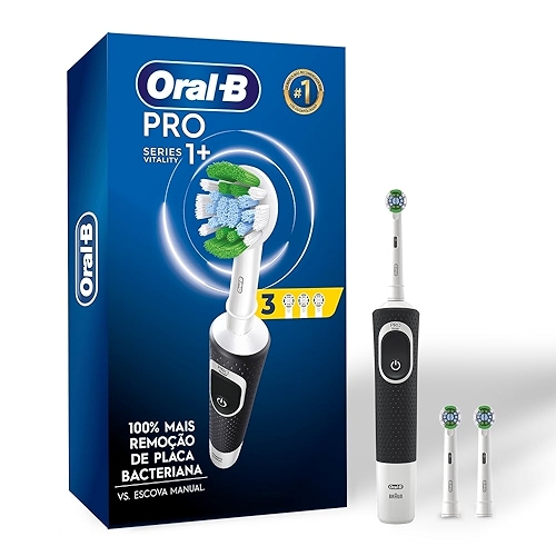 Oral-B Escova de Dente Elétrica PRO Series 1, Cabeça Redonda, Preta