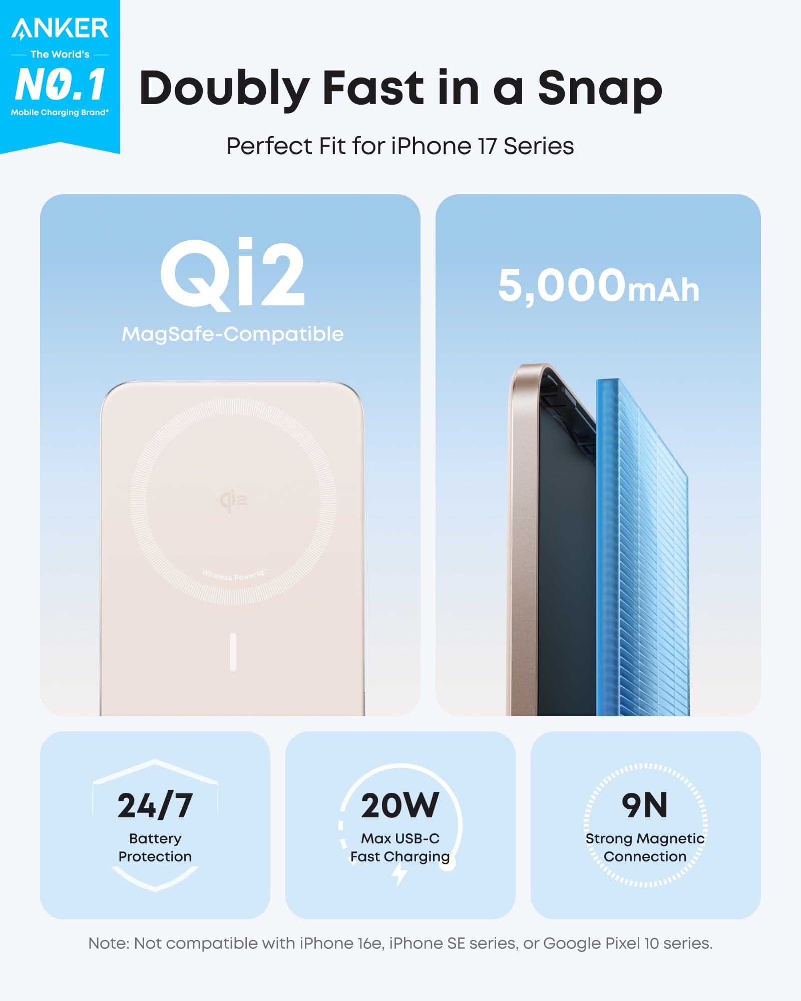 Power Bank Magsafe Nano 15W Qi2 5000 mAh Ultra Thin - Dettaglio