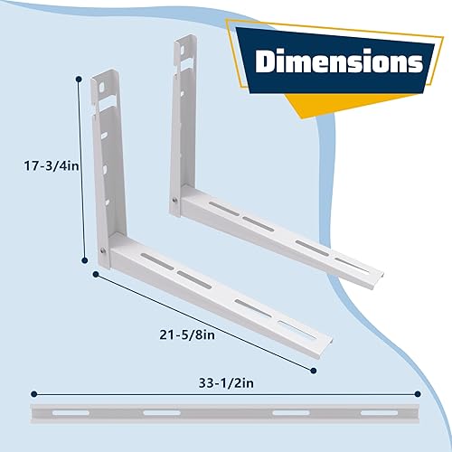 Miniatura 2 de Soporte de montaje en pared exterior para sistemas de bomba de calor de aire acondicionado sin conductos mini split de 9000-36000 BTU, compresores,