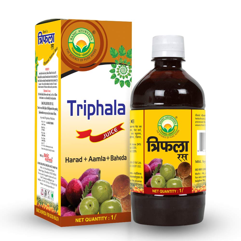 BASIC AYURVEDA Triphala Ras (Juice) 1000 Ml | Ayurvedic Supplements For Digestive Health | Pleasent Natural Taste First Press Virgin Juice | Prepared From Fresh Harad, Baheda, and Amla (B07MGCVH6M) Amazon Price History, Amazon Price Tracker