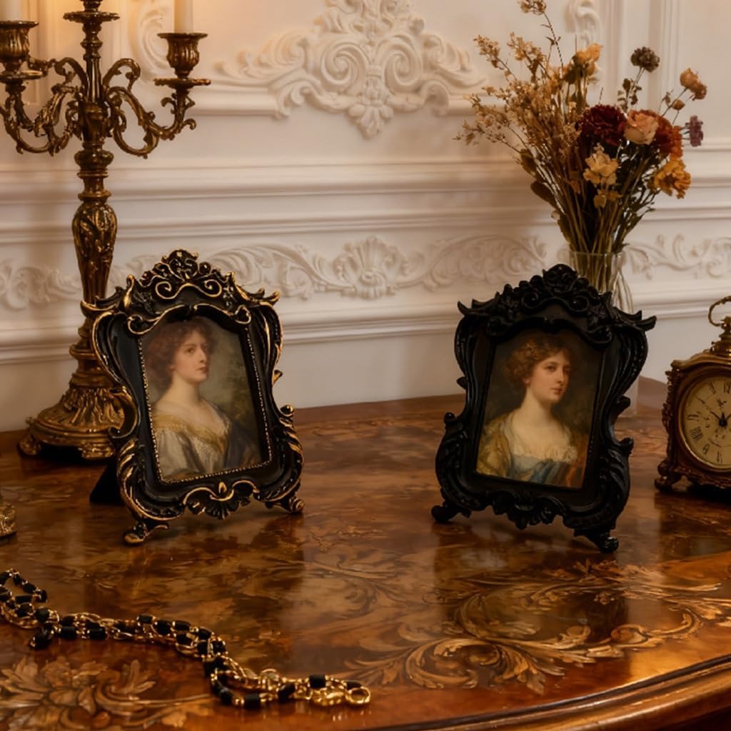 Retro Picture Frame Antique Ornate Photo Frame Decorative Photo Frame Home