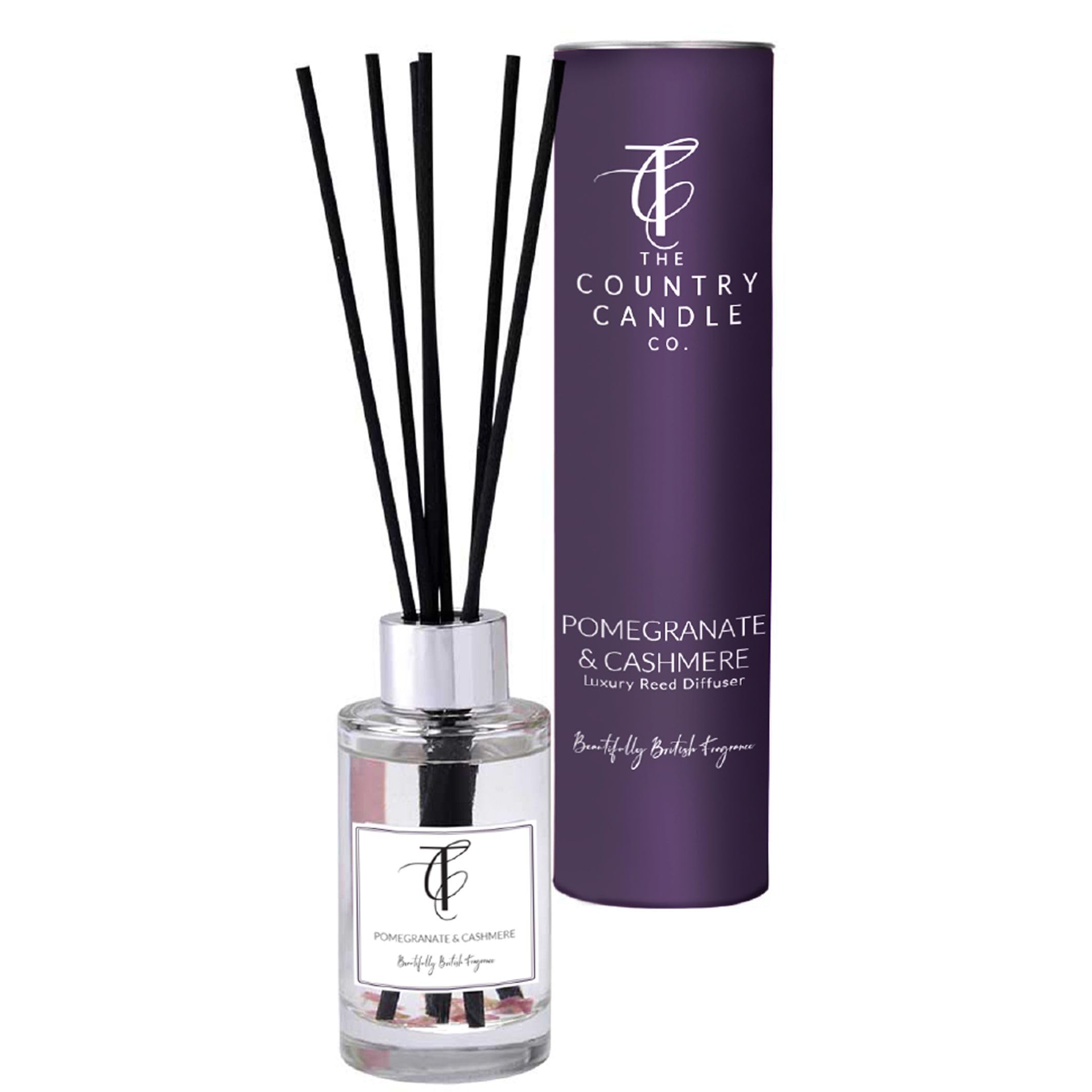 The Country Candle Co. The Country Candle Company Scented Reed Diffuser - Pomegranate And Cashmere - Luxury Home Fragrance Gift For Him/Her Size 12