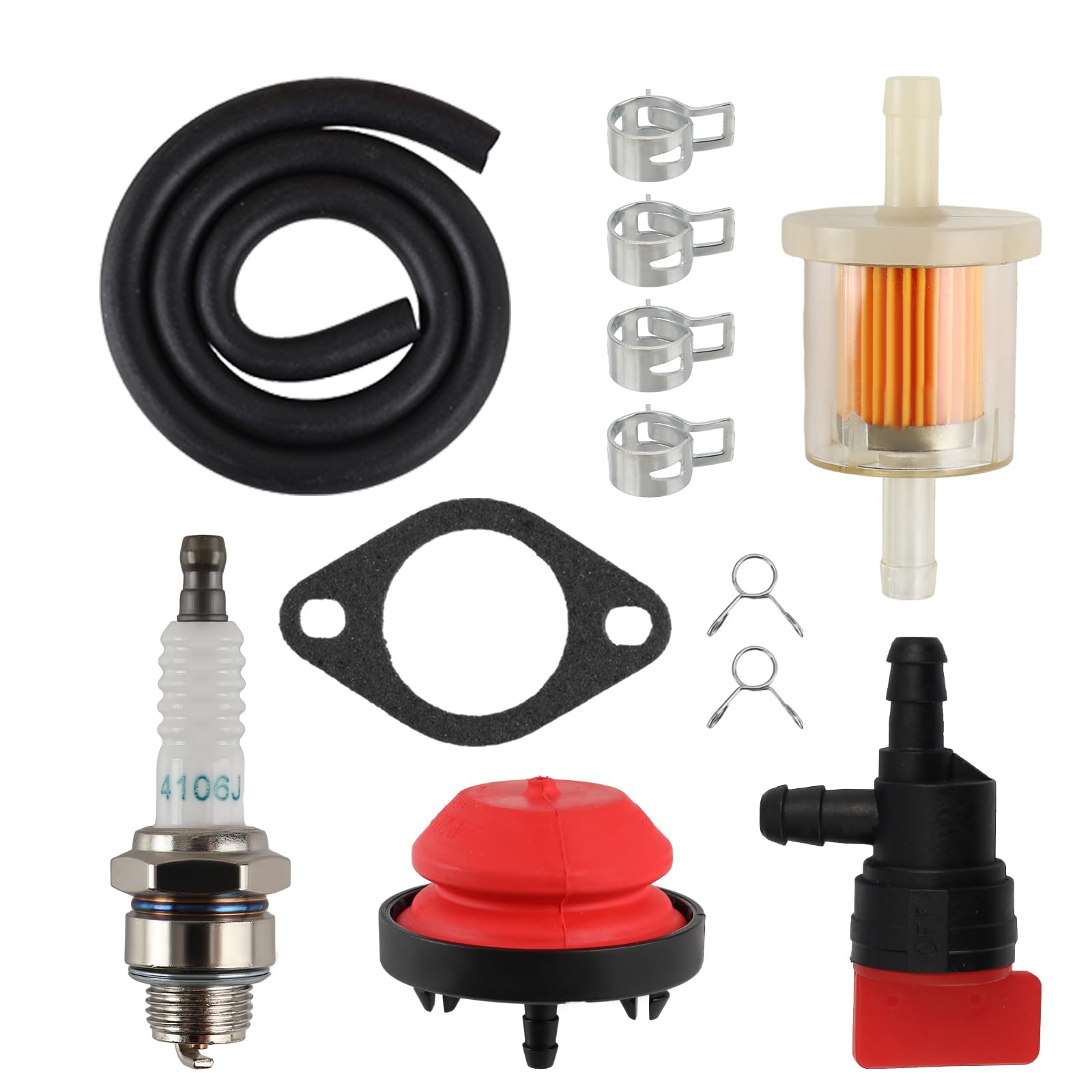 Carburateur compatible avec 640052 640349 HMSK80 pour moteurs Tecumseh LH358SA, HMSK90, HMSK100, LH318SA de déneigeuses 8 CV, 9 CV, 10 CV – Carburateur Tecumseh 640054 avec ampoule d'amorçage