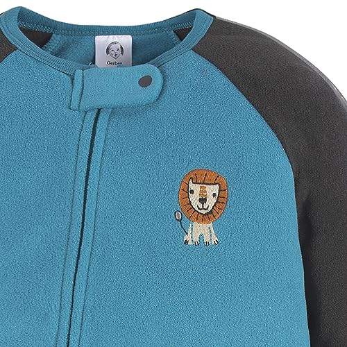Image of Gerber Baby Boys 2-Pack Flame Resistant Fleece Footed Pajamas