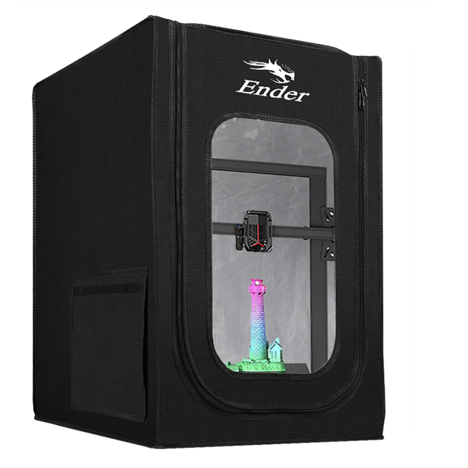 Lutyr Ender Plus - Copertura ufficiale per stampante 3D, ignifugo e antipolvere, temperatura costante per stampante 3D Ender 3V2/Ender 3S1/Ender 3Max/Ender 5Pro/5S1, 21,65 x 25,59 x 29,52 cm