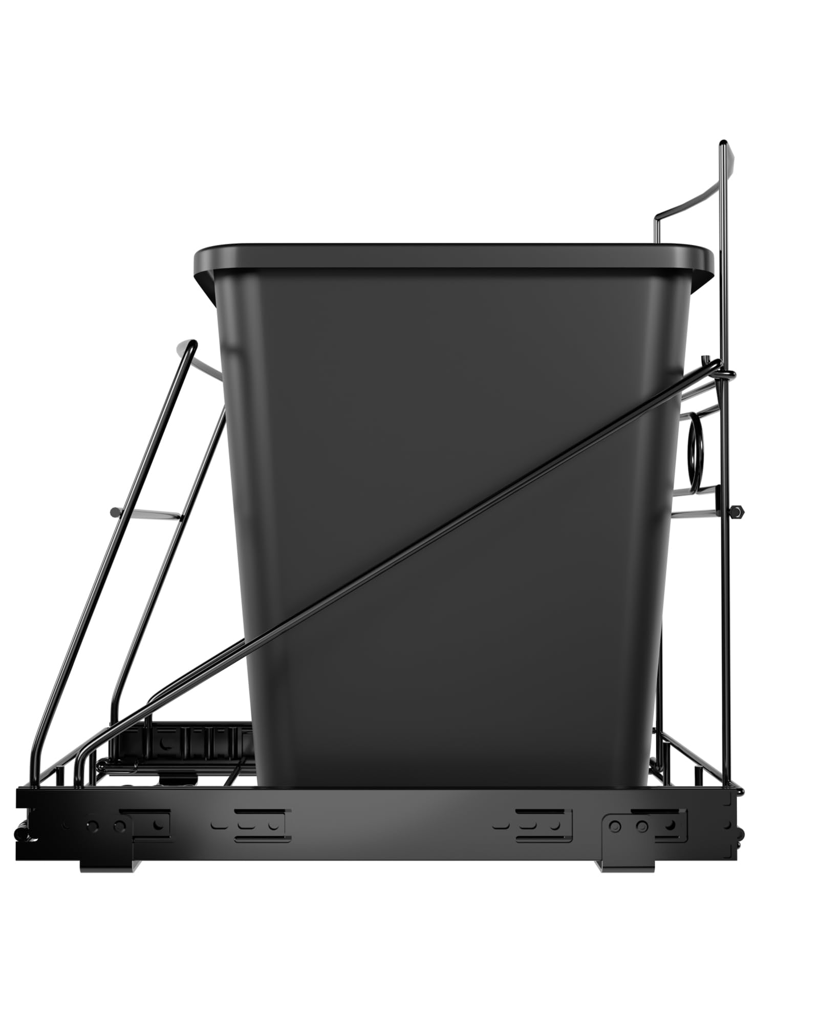 Under Cabinet Trash Can Pull Out Kit - Black -7