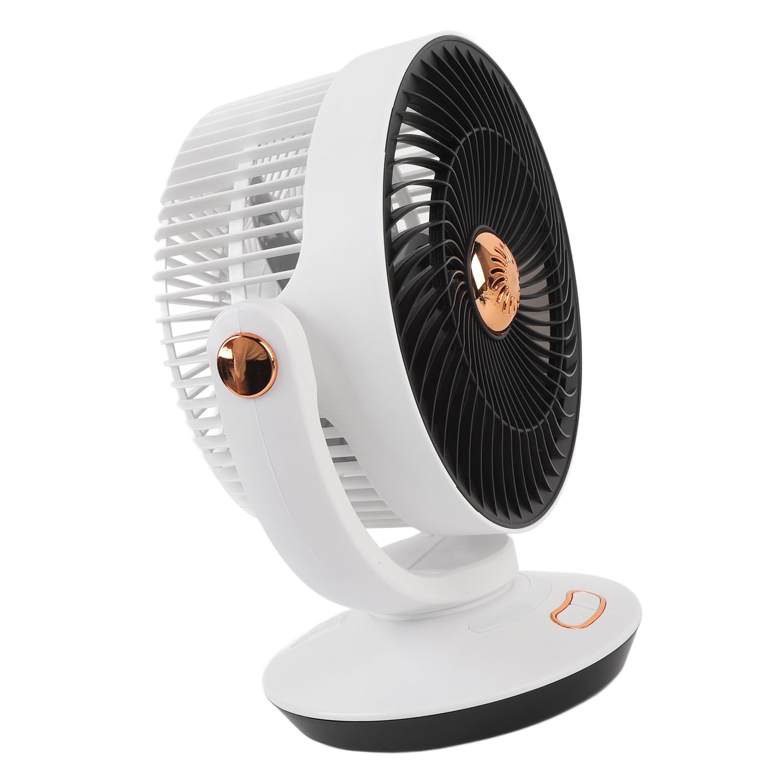 EMUKOEP Ventilador Oscilante de Montaje en Pared con Luz Nocturna, Ventilador Personal de 4 Velocidades para Oficina en Casa