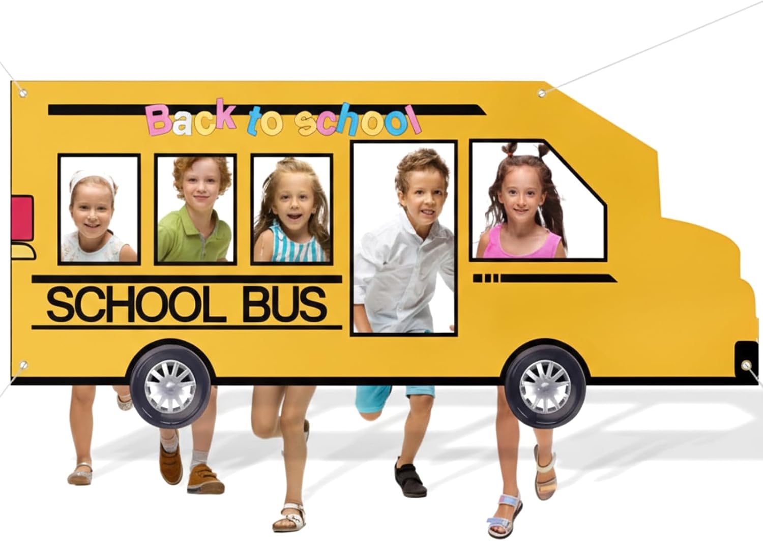 Chunful School Bus Photo Prop Backdrop Photo Booth