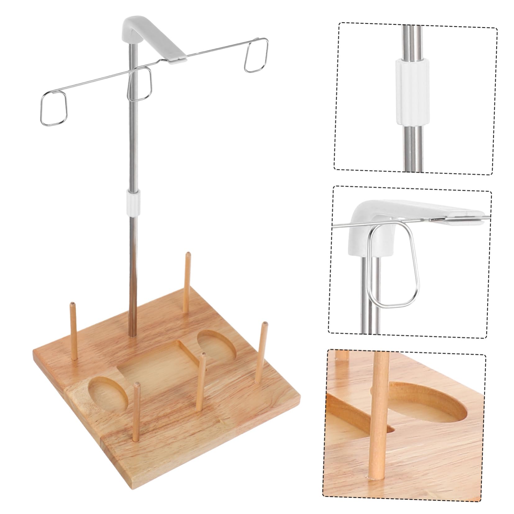 Uonlytech Portafilo in Legno per Rocchetti Portabobine per Cucire Contenitore per Filo da Cucito Organizzatore per Rocchetti di Filo Portarocchetto per Macchina da Cucire
