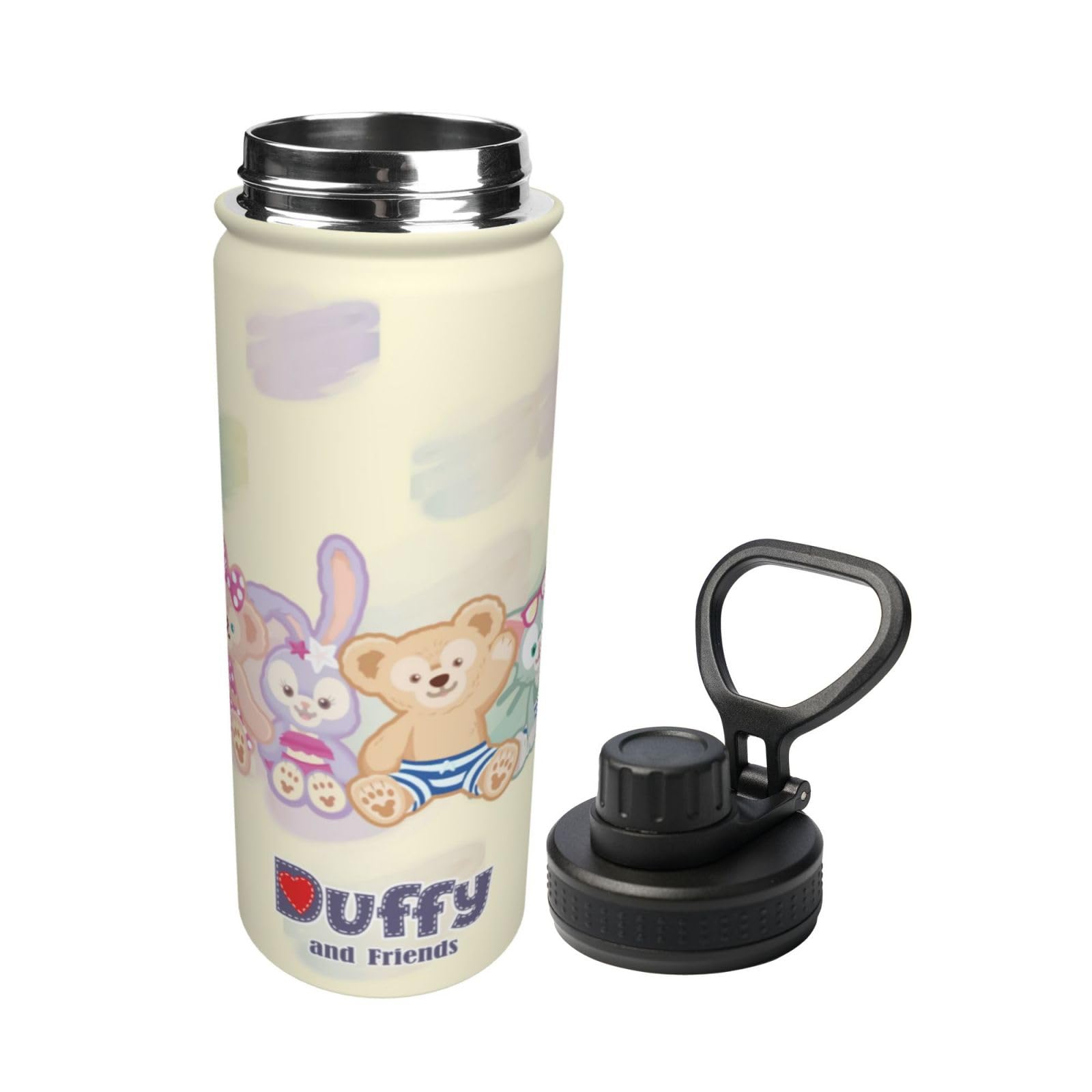 Amazon.co.jp: 水筒 ダッフィー 500ml ステンレスボトル マグボトル 直