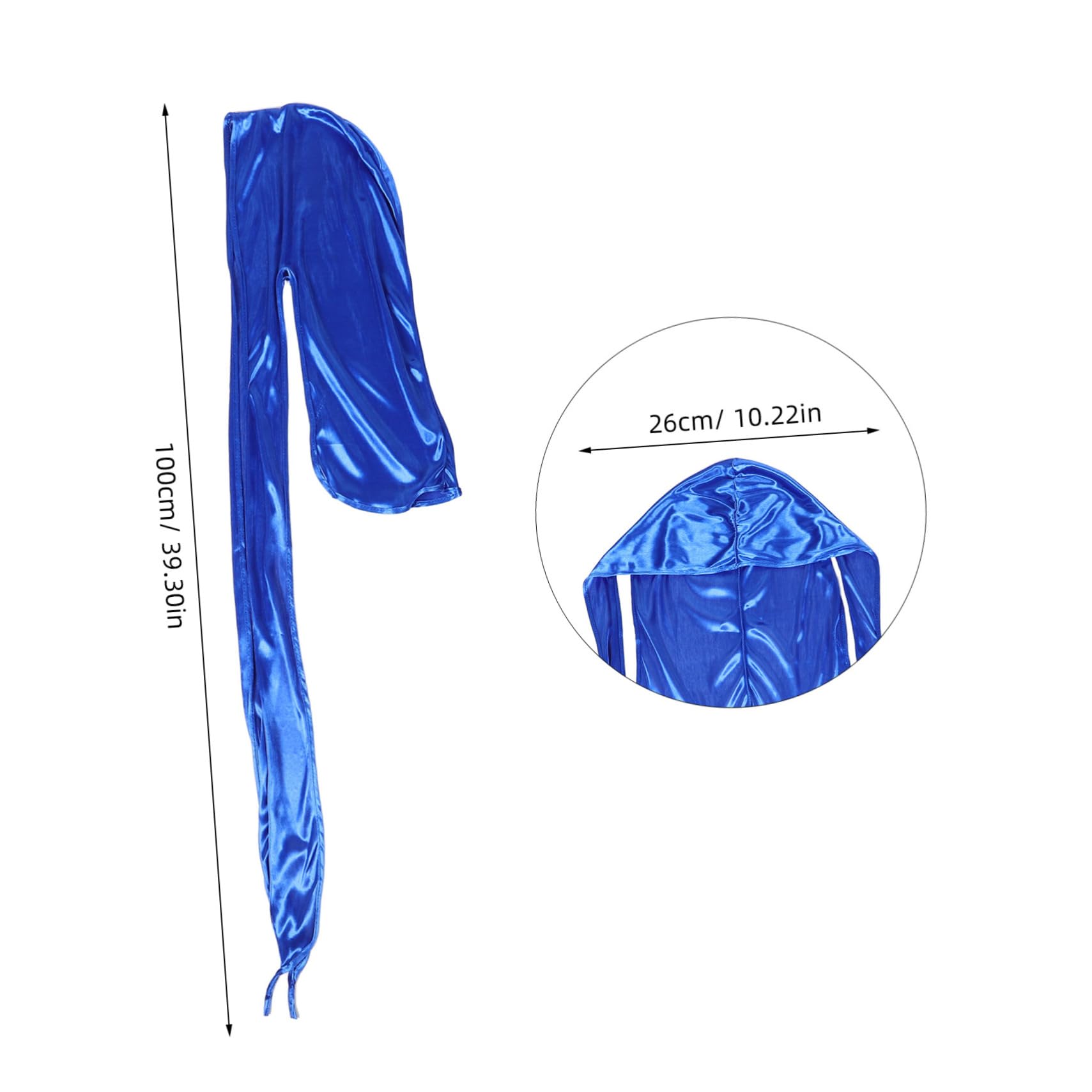 balacoo 2pcs Silky Durag: Long Tailed Turban Headwear Beanie Cap Headwraps Pirate Cap Bandana Hat For Men Women Running Cycling Hiking Camping