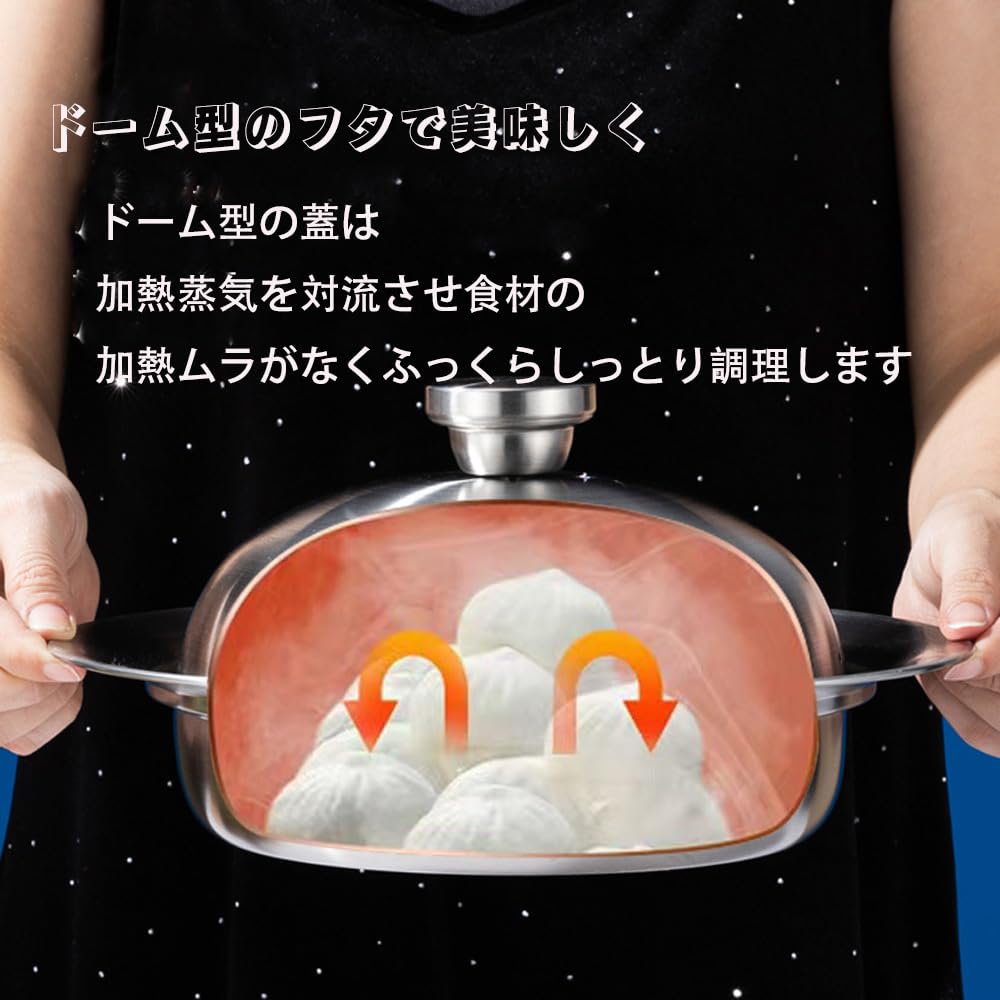 Amazon.co.jp: Doveja 蒸し器 フライパン 18-8ステンレス 蒸しプレート