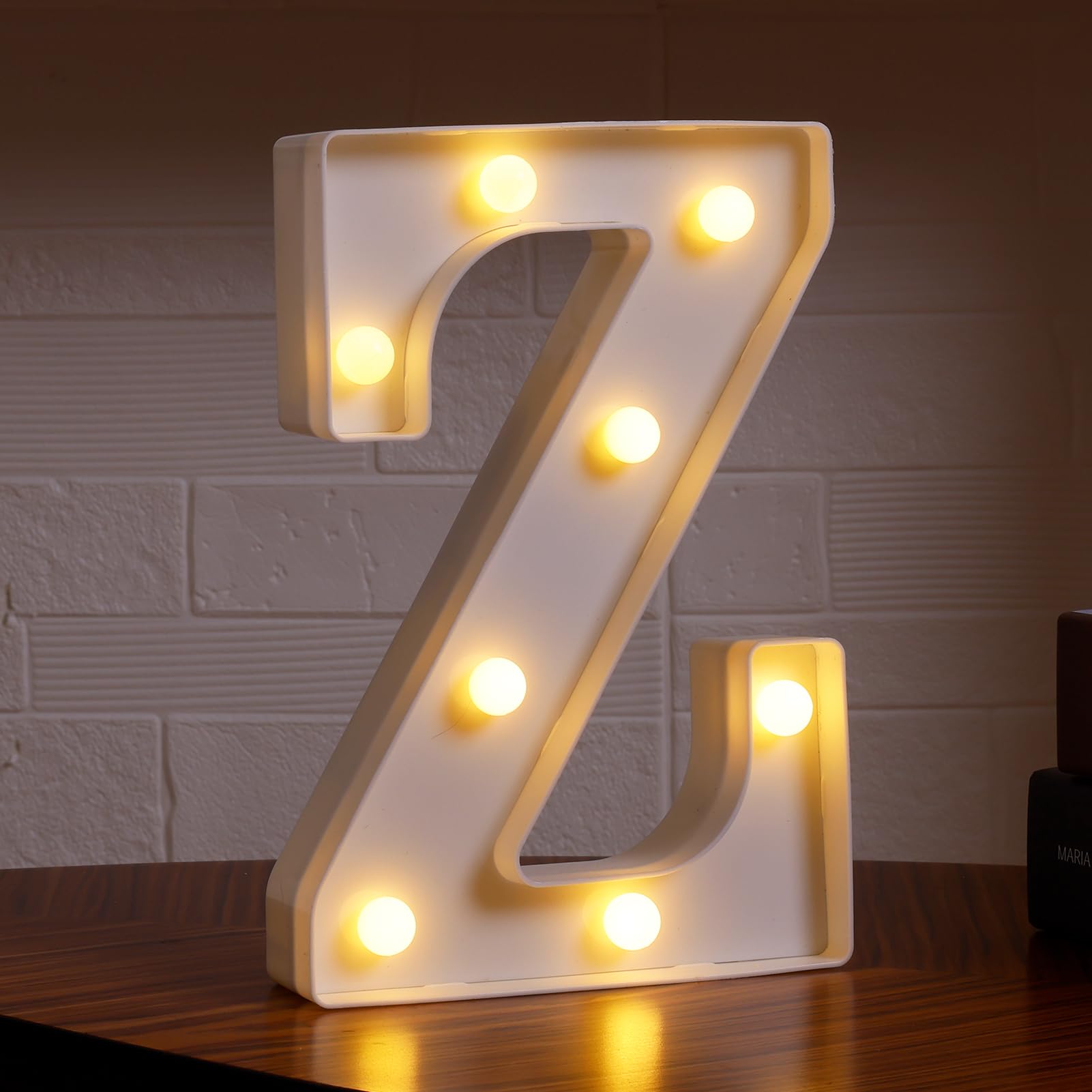 Small Led Marquee Letters, Light Up Letters, 8.58 Inch Led Letter Lights, Battery Powered Lighted Sign for Table, Party, Birthday, Christmas Decor (Letter Z)