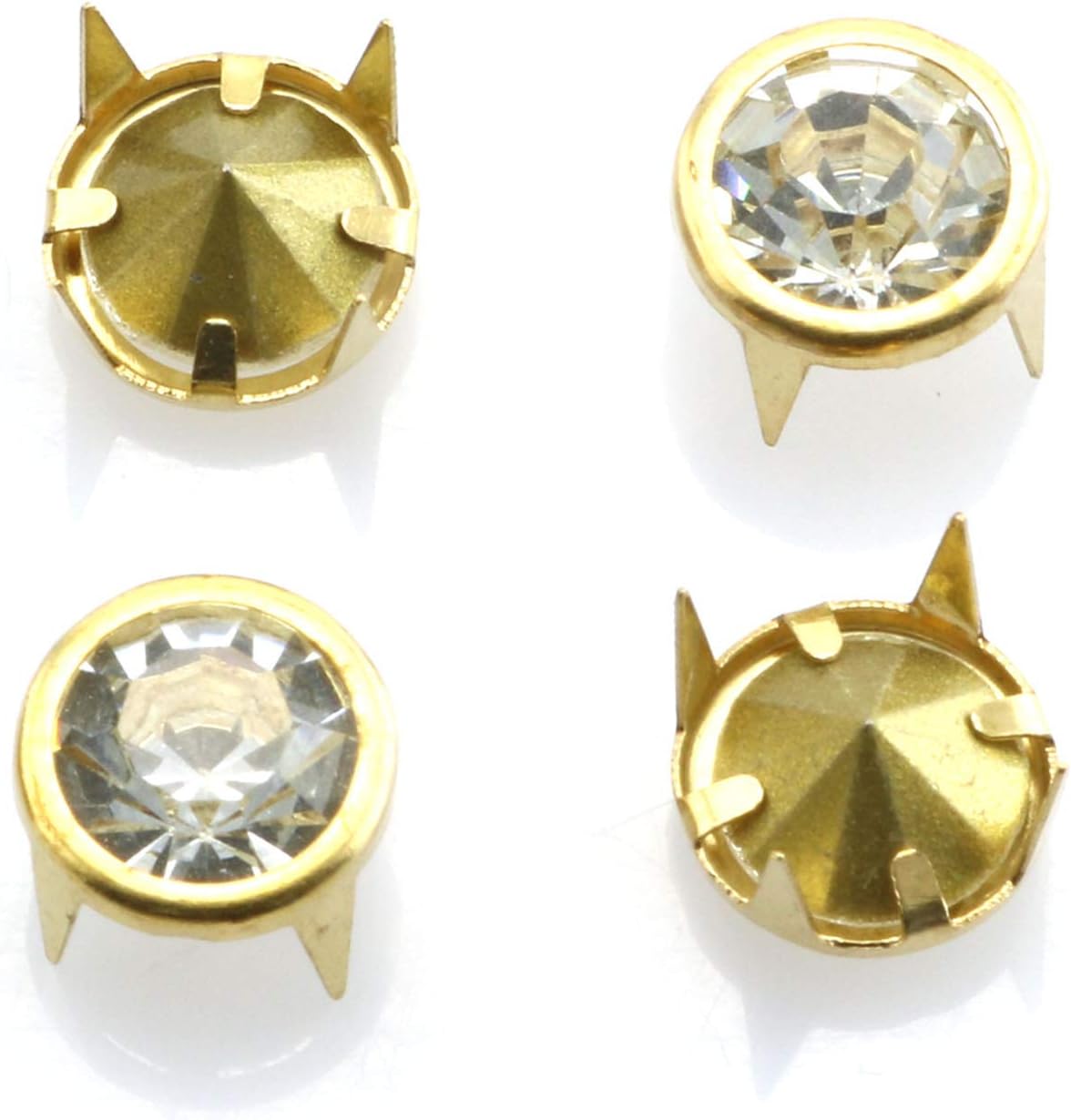 Amazon.com: Pro Bamboo Kitchen 60pcs Diamond Rivets 4 Prong Gold Metal ...