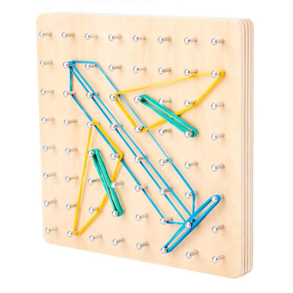 3 zestaw drewniany geoboard matematyczna manipulacyjna tablica graficzna edukacja