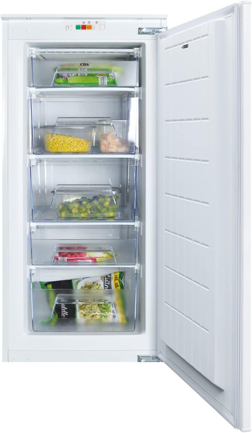 CDA 130 Litre Integrated Upright In-Column Freezer - White