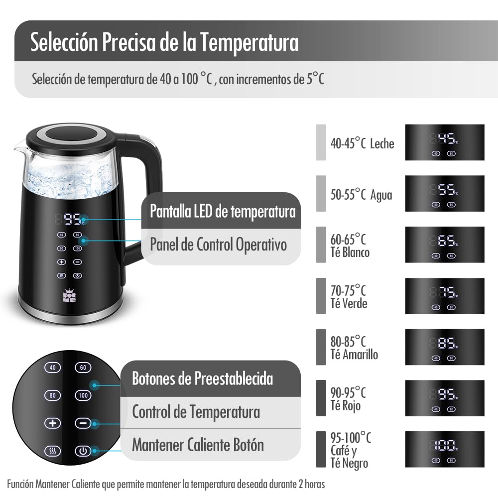 Hervidor De Leche Y Agua Hervidor Eléctrico ForMe Acero