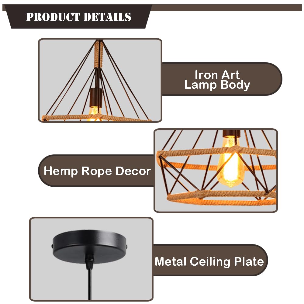 Lampada a sospensione in stile industriale con attacco E26.
