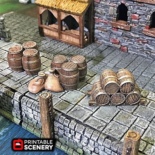 Cargo Piles Scatter Terrain Dnd Scenery Terrain 3D Printed 28Mm Paintable Miniatures For Dungeons And Dragons Pathfinder, Warhammer 40K Tabletop Games #TOP1