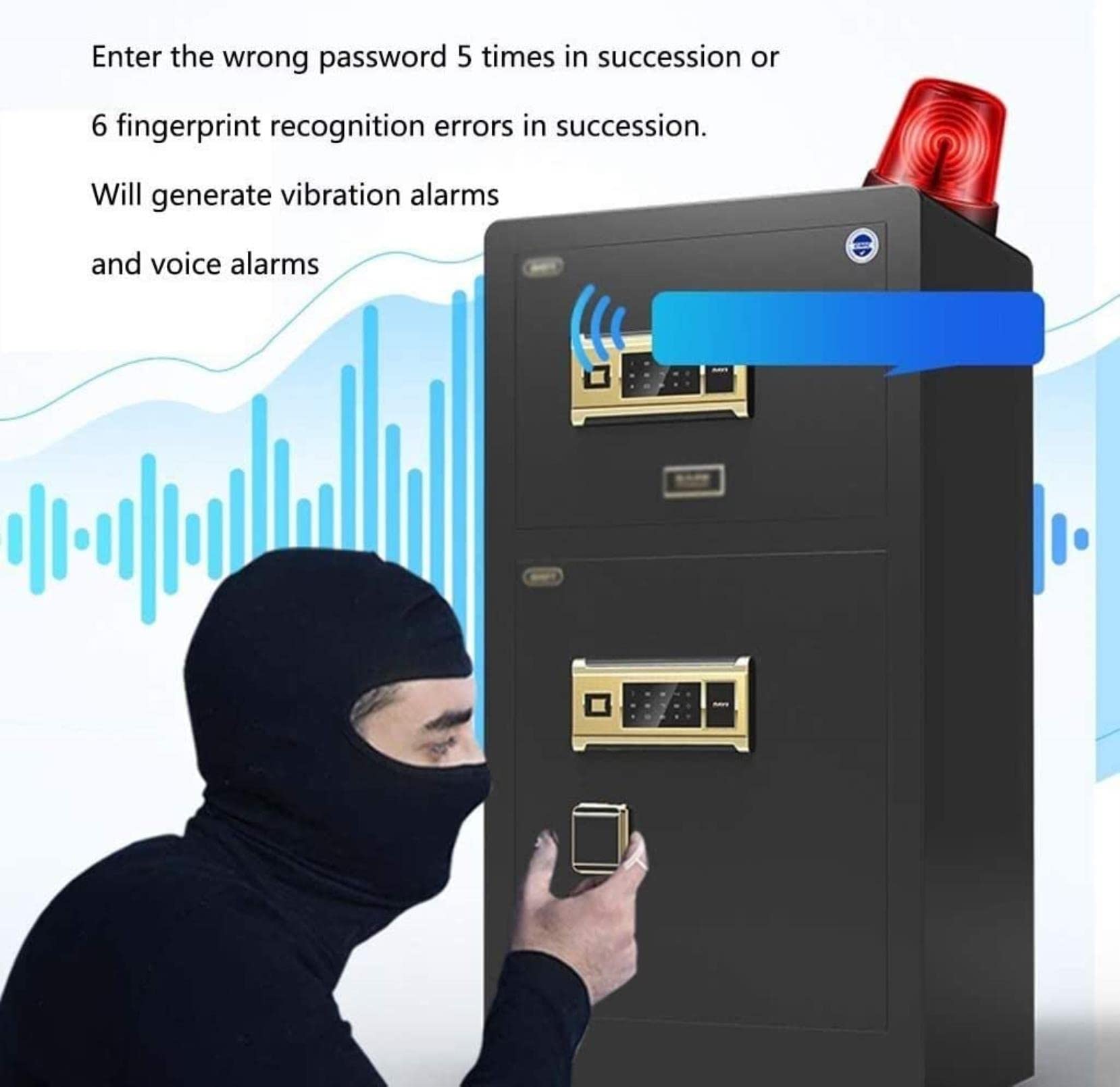 Sejf, Sejf domowy, Sejfy Sejfy ścienne Elektroniczny Sejf Domowy Ze Średnim Hasłem Antykradzieżowy Bezpieczny w całości ze stali Skórzana siedziba