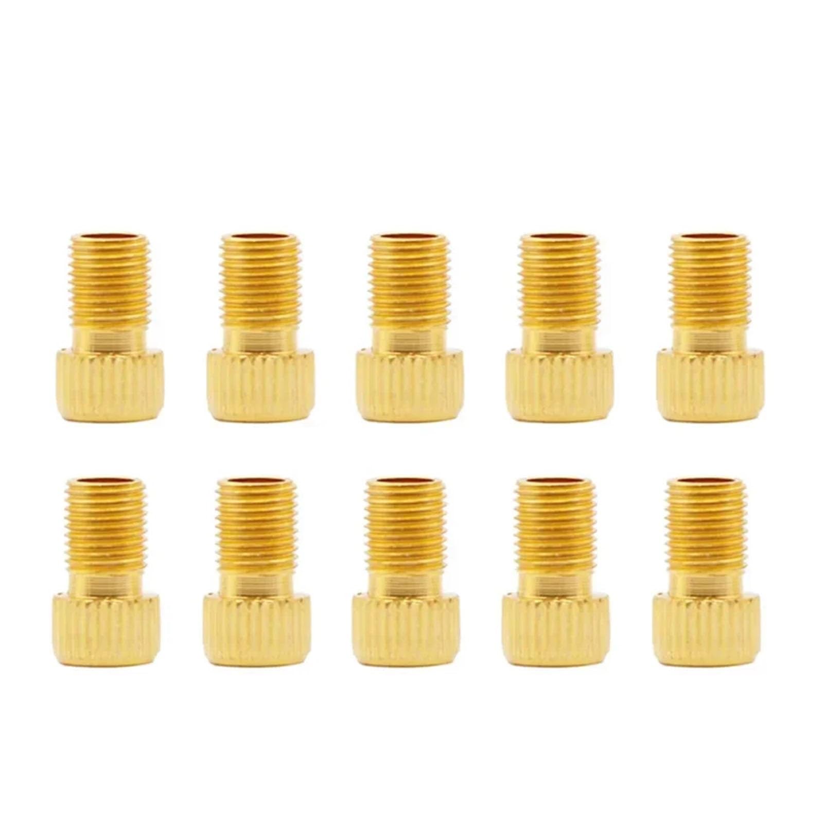 Dymkie Straightgrain-10Pc Converter Bike Tire French Valve Adapter Bicycle Accessories(Straightgrain-10Pc)
