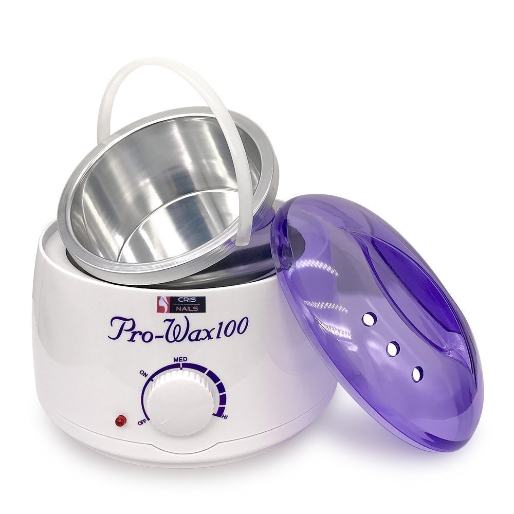 Kit de Depilación Profesional, Calentador de Cera Eléctrico Profesional de 500ml, 6 Bolsas de Cera, 20 Espátulas de Madera (10*Pequeña+10*Grande) y 1 Paquete de Bandas Gratuito