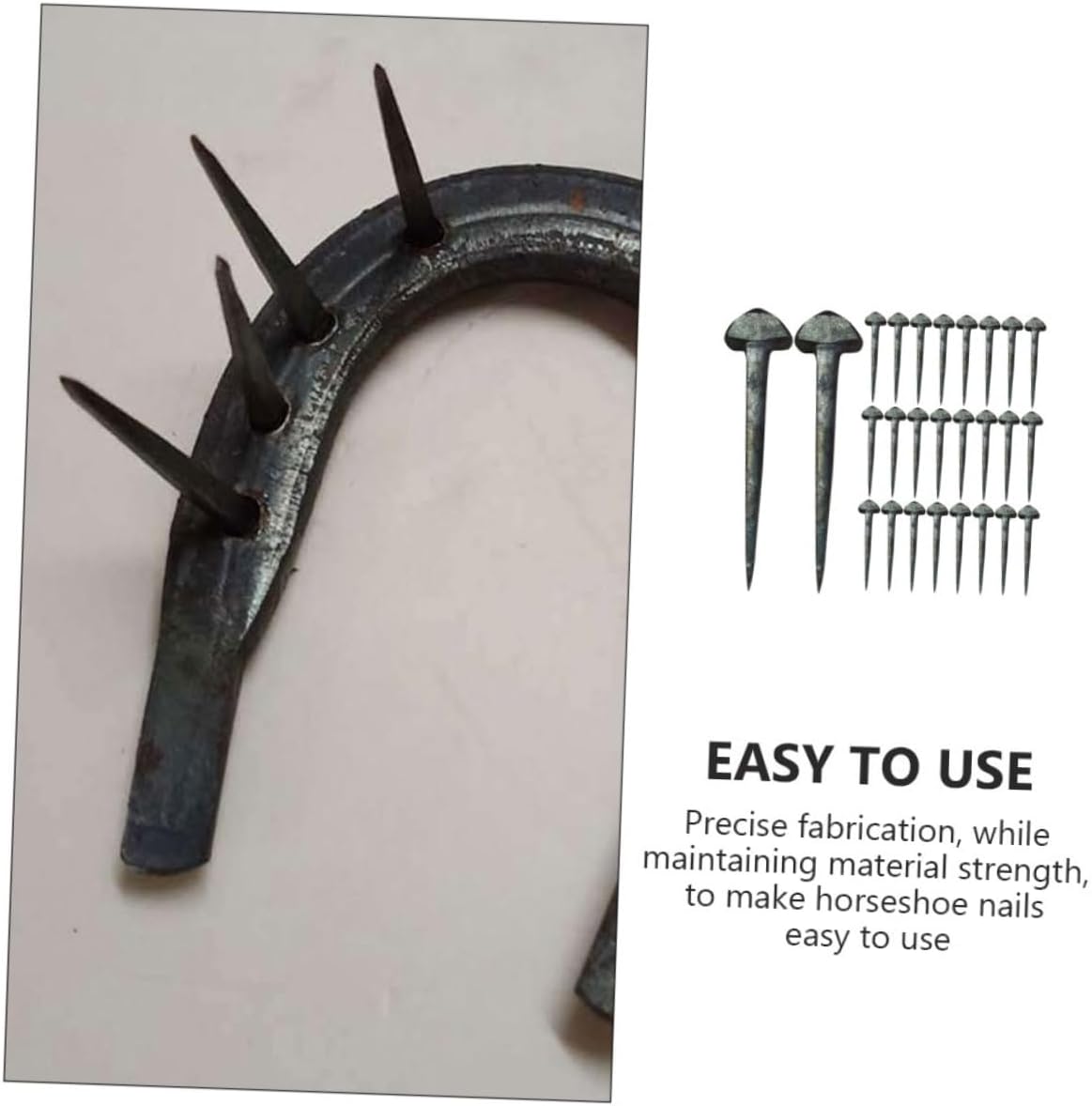 Kisangel 50pcs Stable Horse Equipment Horseshoe Nails Craft Nails Horseshoe Fixators Hoof