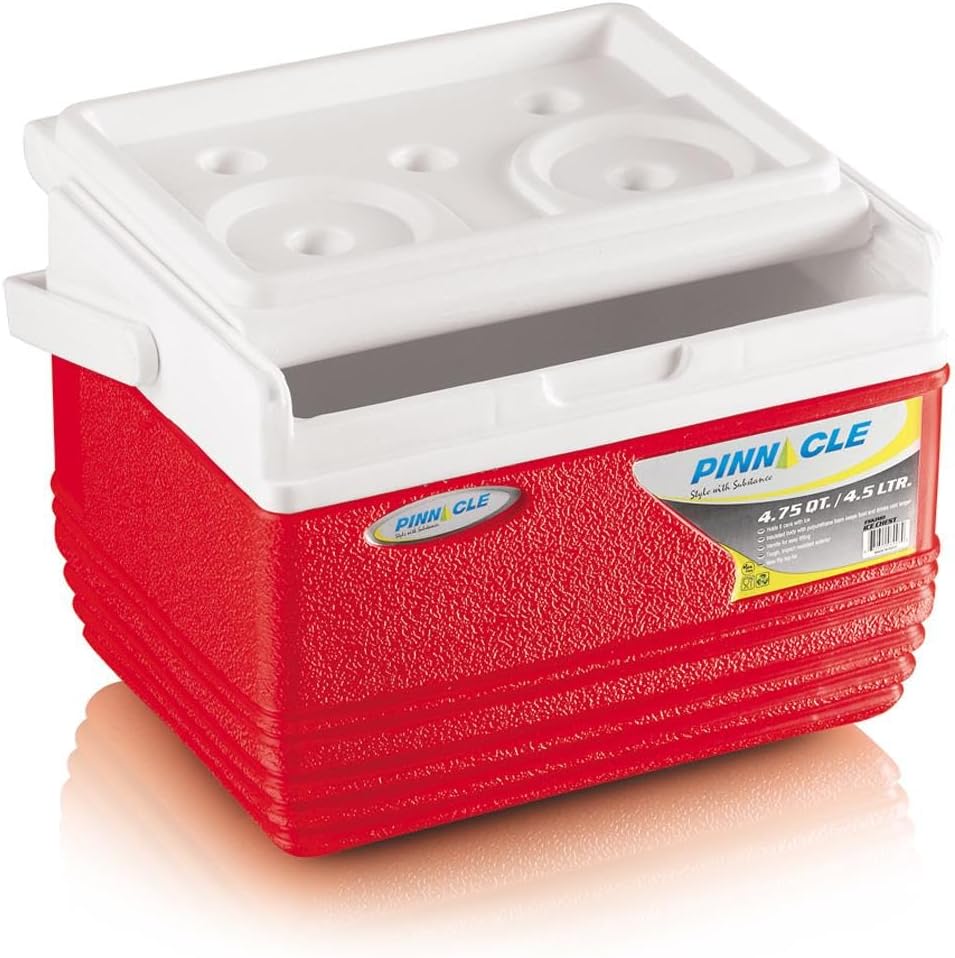 Pinnacle Thermoware Soğutucu Çanta 4,5 Litre Mini Kamp Spor Kırmızı 21 x 20 x 16 cm