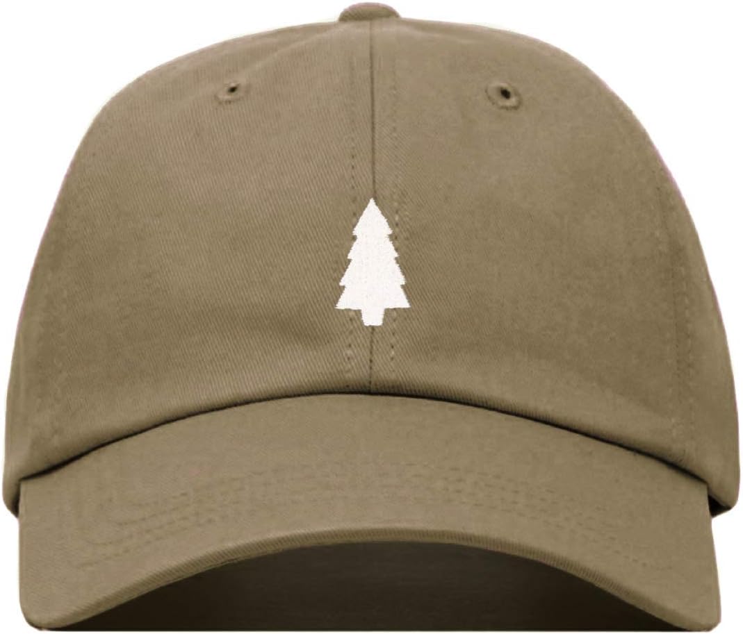 Forest Tree Baseball Hat, Embroidered Dad Cap, Unstructured Soft Cotton, Adjustable Strap Back (Multiple Colors)