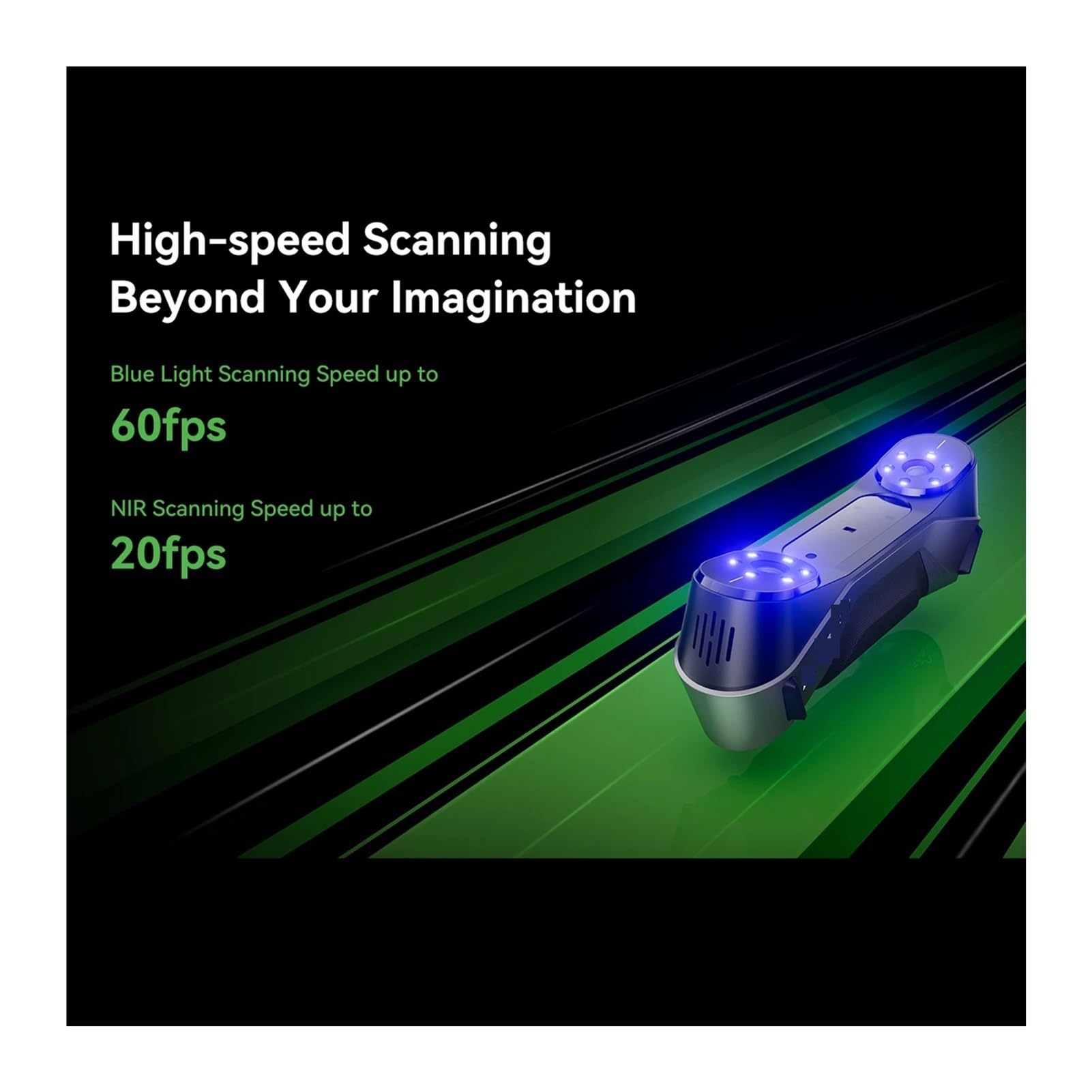 CR-Scan Raptor Mehrzeilen-3D-Scanner for Blau und NIR for 3D-Druck, Reverse Engineering, Handscanner bis zu