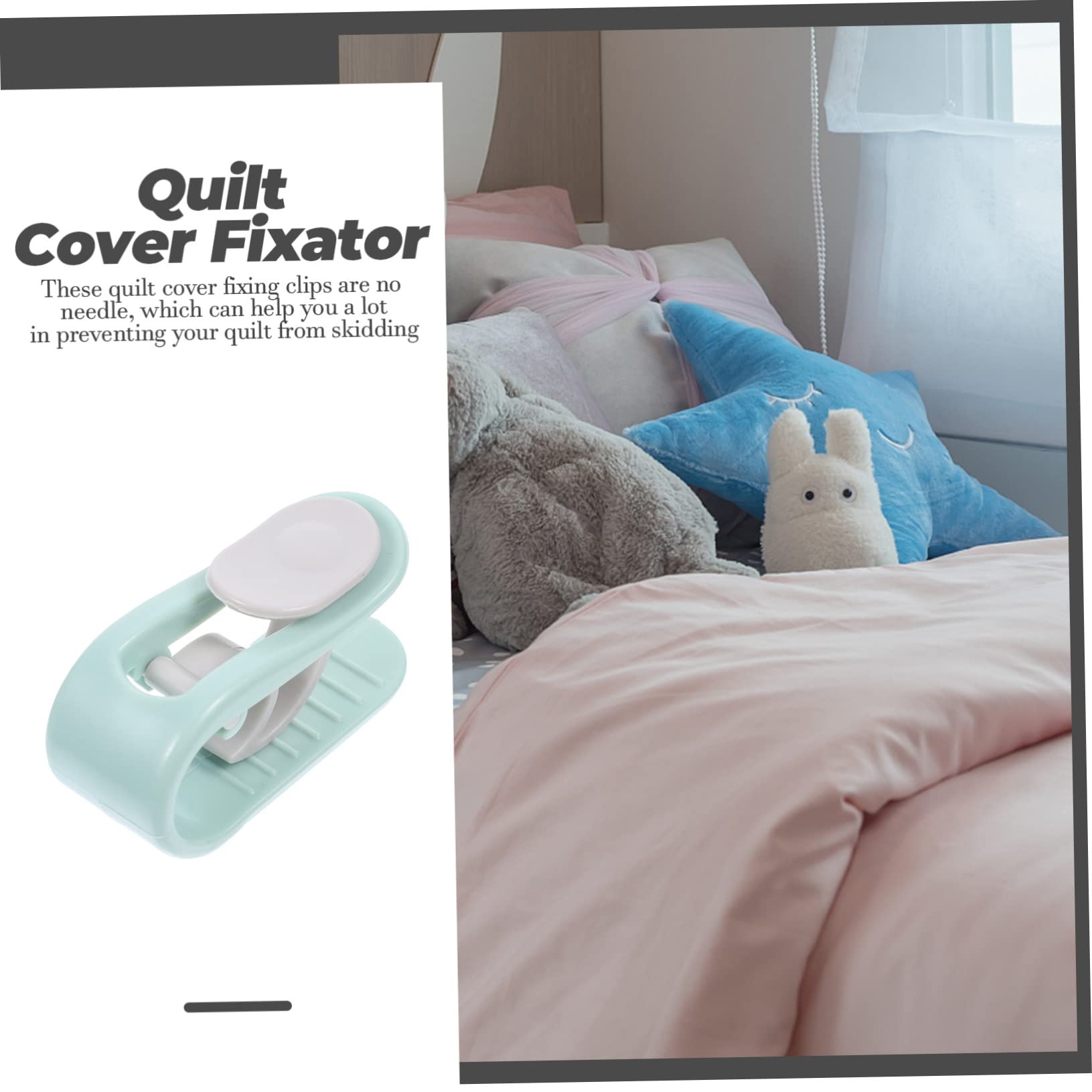 4pezzi Fermagli Per Copriletto Regolabili Supporti