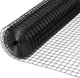 Fencer Wire Hardware Cloth, 1/2-Inch Mesh Size, 16 Gauge Galvanized Steel with Vinyl Coated Welded Wire Fence for Garden Fencing & Pet Enclosures (24 Inch x 50 ft.)