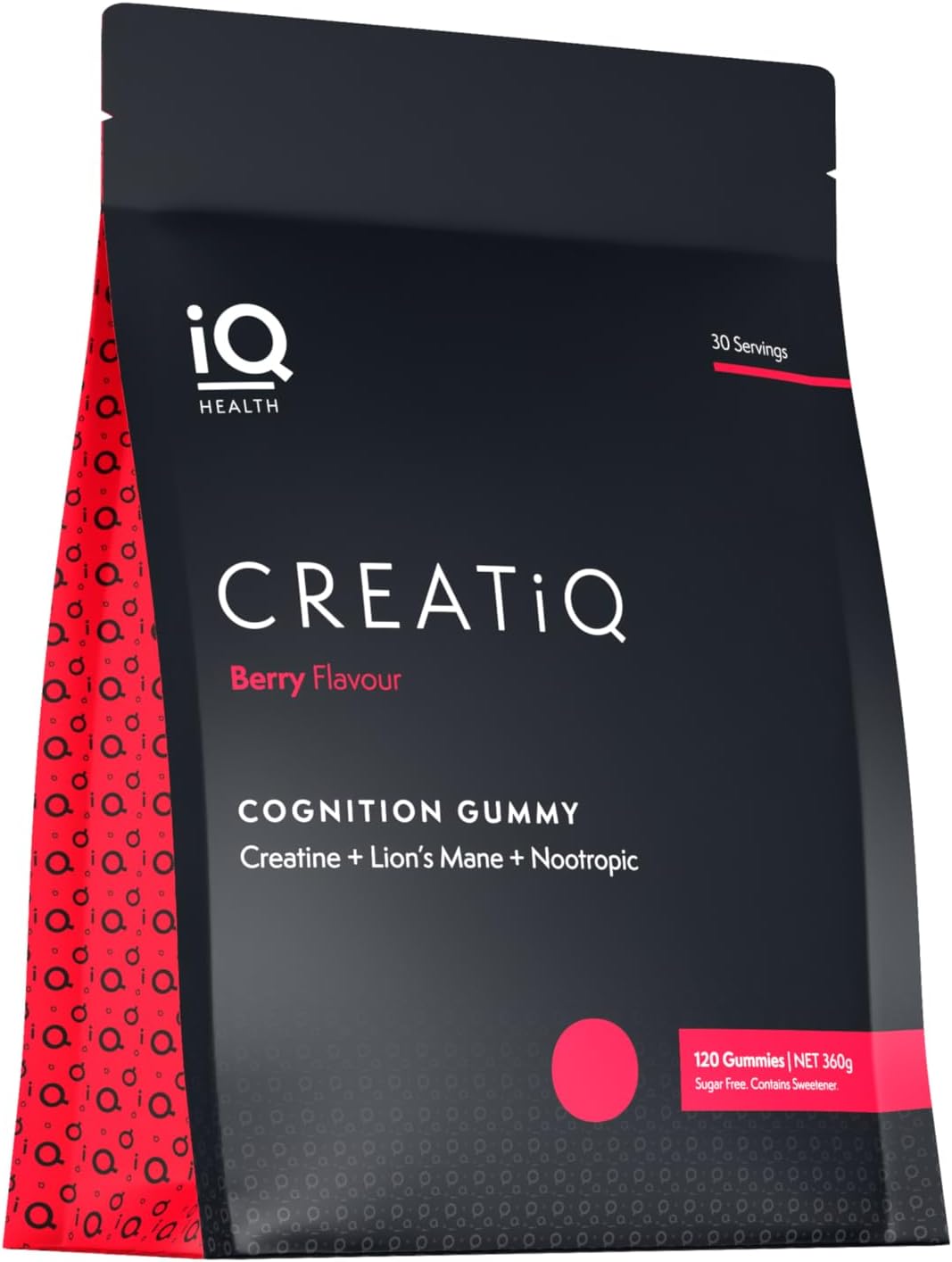 CREATiQ Nootropic Gummies | Creatine & Lion’s Mane for Brain Support | Sugar-Free, Vegan Focus Supplement | Daily Mental Clarity & Cognitive Performance | 30 Servings (120 Gummies)