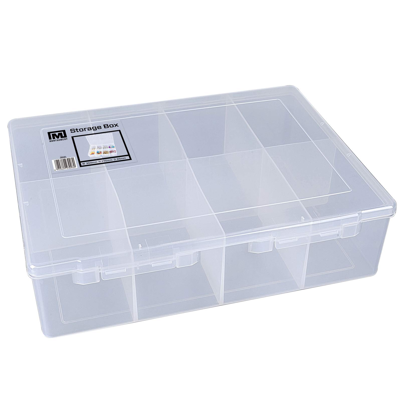 Tactix8 Compartment Storage Box, 2X-Large, White