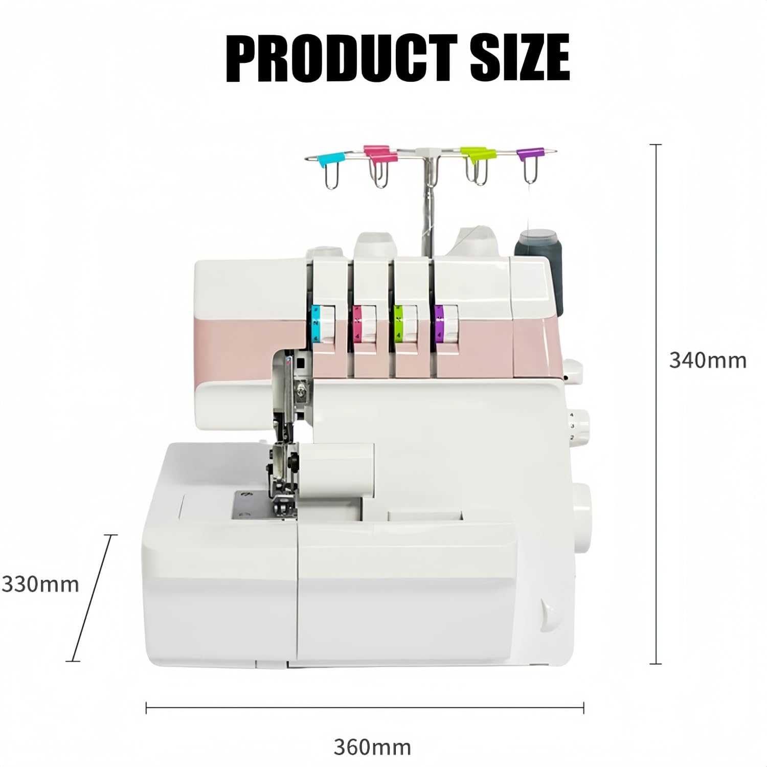 Overlock Serger Overlock Machine z 2-3-4-5 ściegami, pułapką wykończeniową, zatrzaskowymi nóżkami i światłem LED, idealna dla początkujących i profesjonalistów