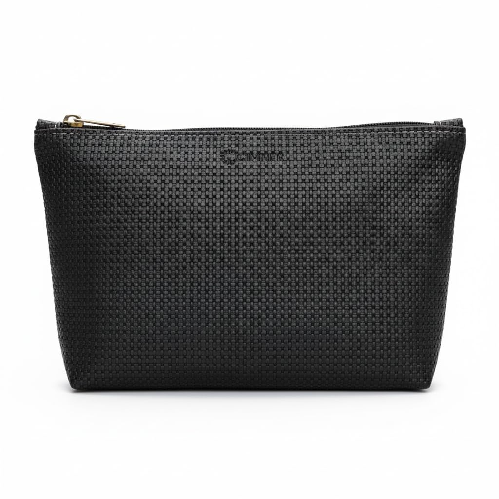 Leather Multipurpose Pouch | Carry-All Travel Organizer | Makeup Cosmetic Bag | Toiletry Kit Bag | Storage Pouch | Daily Use Organizer for Men & Women Big Size (Black 1P)-image-39