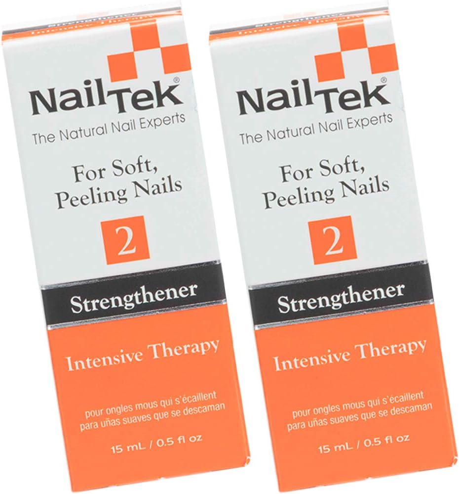 Intensive Therapy 2, Nail Strengthener for Soft and Peeling Nails, 0.5 oz x 2-Pack