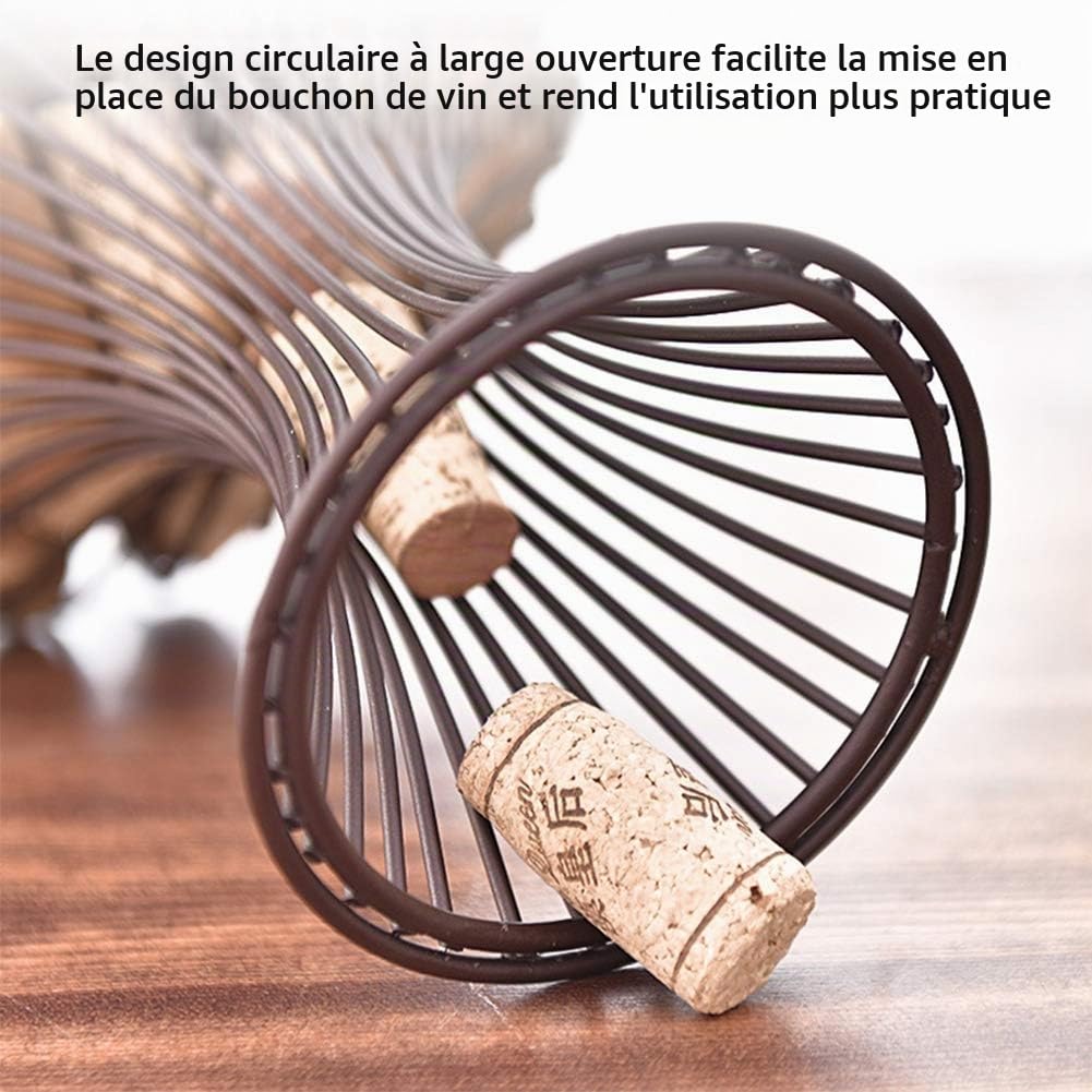 OUKENS Porte-Bouchon à Vin, 23 Cm De Hauteur Rangement pour Bouteille De Vin, Tonneau, Bouchon en LièGe, Panier De Rangement DéCoratif Support De LièGe RéCipient De Collecte Fournitures De Cuisine