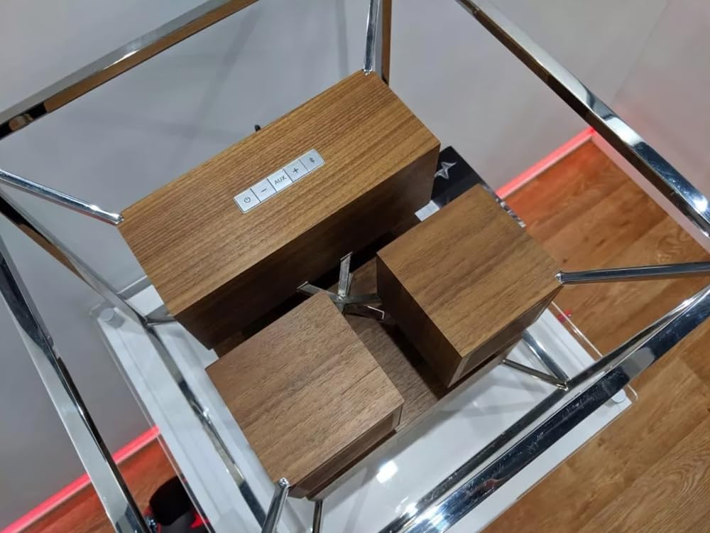 Altoparlante Design Connesso Aeroframe HD1-200W - AeroSystem - Legno di Noce - Argento Cromato