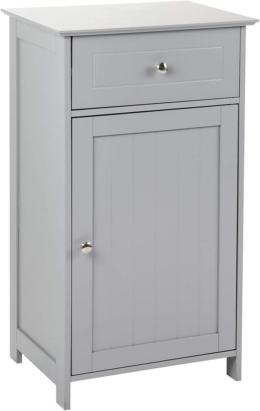 SmashingDealsDirect Wooden bathroom storage floor cabinet organiser - Small Wooden Drawer Storage Cupboard Unit With Shelf & Drawer, ample storage in a fresh contemporary design